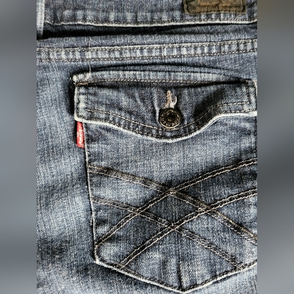 Levi's Womens Bootcut 545 Blue Denim Jeans With Flap Pockets - Size 14M - Picture 8 of 11